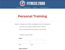 Tablet Screenshot of fitness2000gym.com